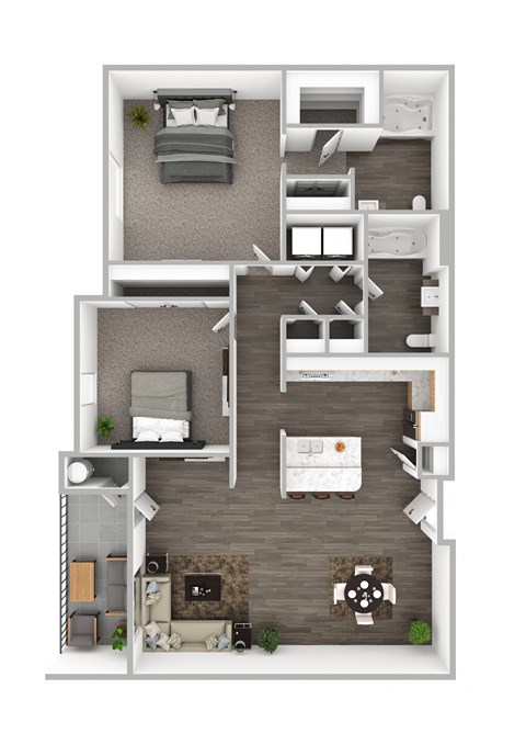 Indigo Floor Plan at The Michael B Townhomes and Flats, Las Vegas, NV 89148